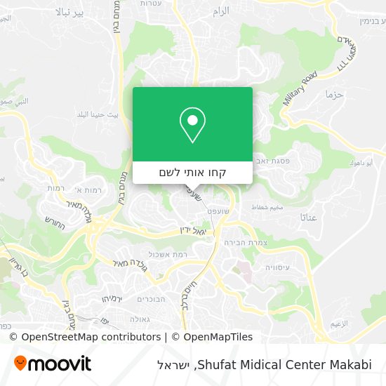 מפת Shufat Midical Center Makabi