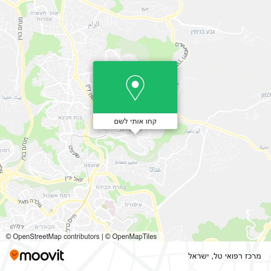 מפת מרכז רפואי טל