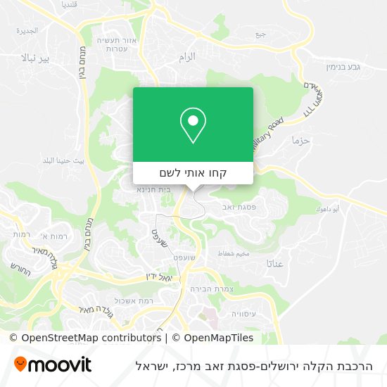 מפת הרכבת הקלה ירושלים-פסגת זאב מרכז