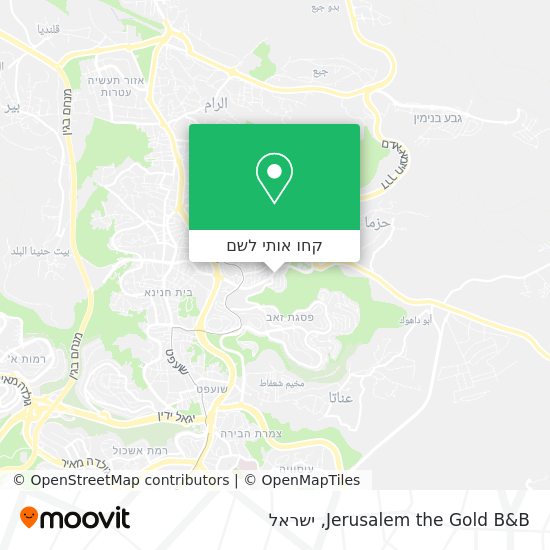 מפת Jerusalem the Gold B&B