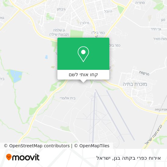 מפת אירוח כפרי בקתה בגן