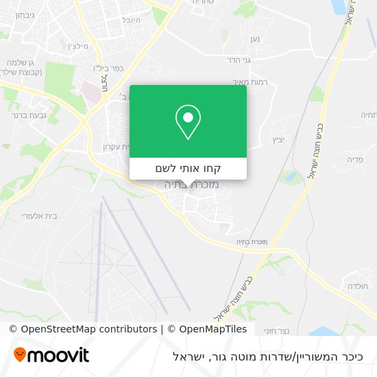 מפת כיכר המשוריין/שדרות מוטה גור