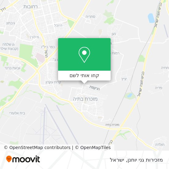 מפת מזכירות גני יוחנן