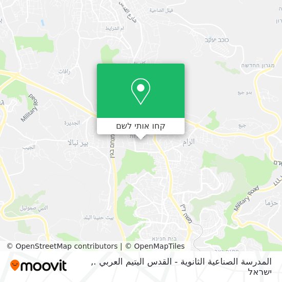 מפת المدرسة الصناعية الثانوية - القدس اليتيم العربي .