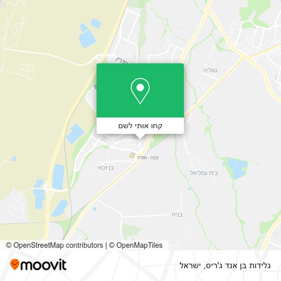 מפת גלידות בן אנד ג'ריס