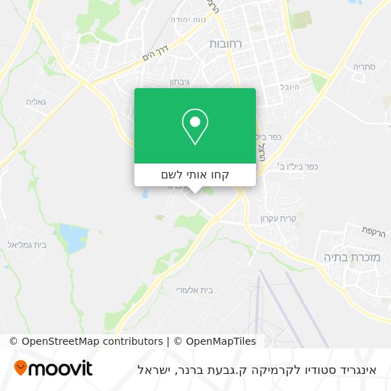 מפת אינגריד סטודיו לקרמיקה ק.גבעת ברנר