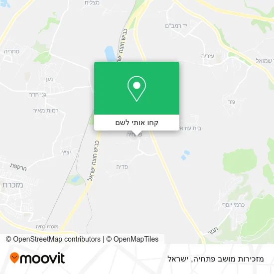 מפת מזכירות מושב פתחיה