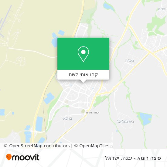 מפת פיצה רומא - יבנה