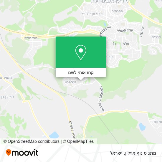 מפת מתנ ס נוף איילון