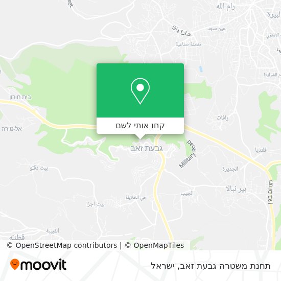 מפת תחנת משטרה גבעת זאב