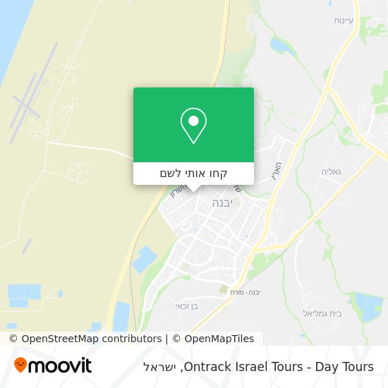 מפת Ontrack Israel Tours - Day Tours