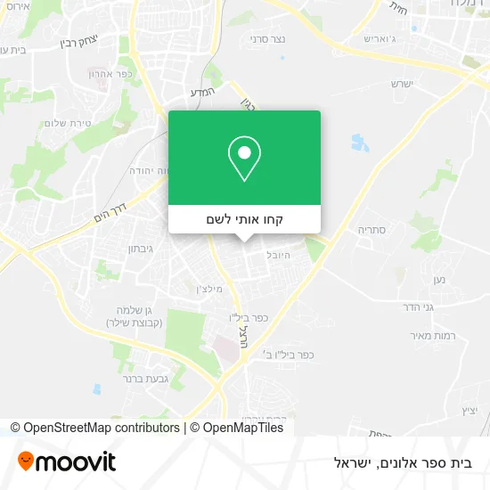 מפת בית ספר אלונים