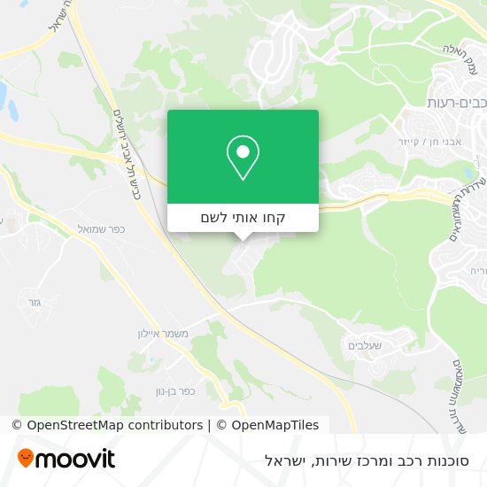 מפת סוכנות רכב ומרכז שירות