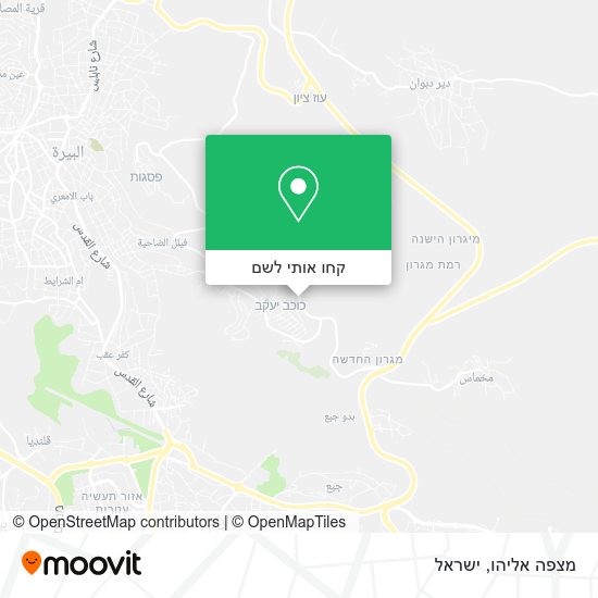 מפת מצפה אליהו