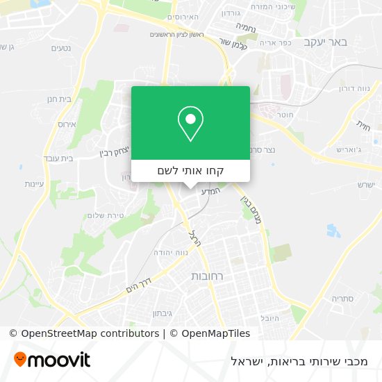 מפת מכבי שירותי בריאות