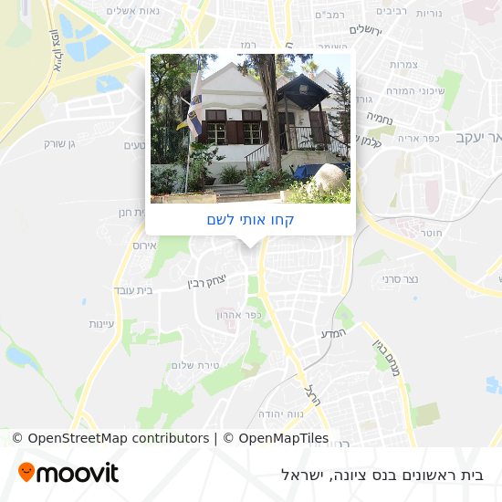 מפת בית ראשונים בנס ציונה