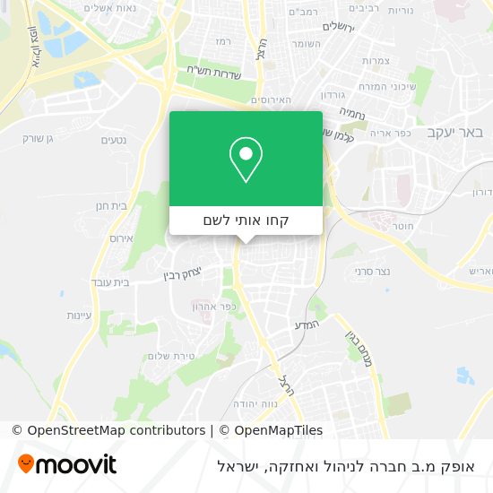 מפת אופק מ.ב חברה לניהול ואחזקה