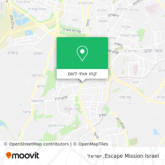 מפת Escape Mission Israel