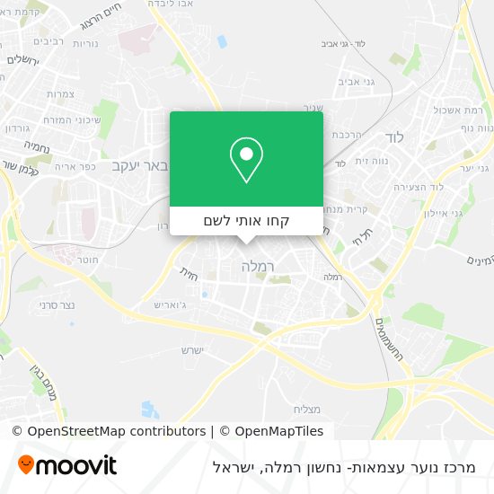 מפת מרכז נוער עצמאות- נחשון רמלה