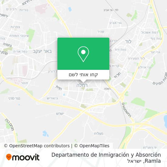 מפת Departamento de Inmigración y Absorción Ramla