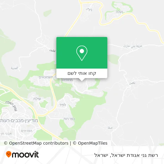 מפת רשת גני אגודת ישראל