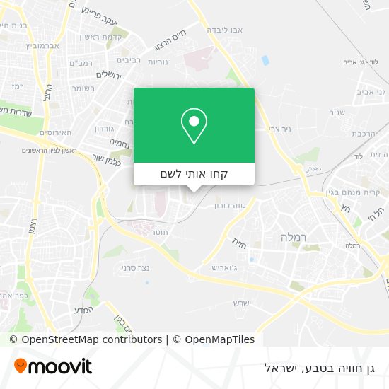 מפת גן חוויה בטבע