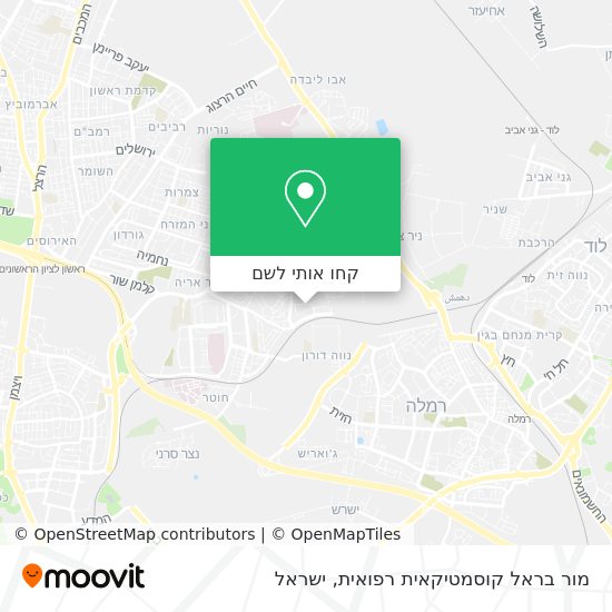 מפת מור בראל קוסמטיקאית רפואית