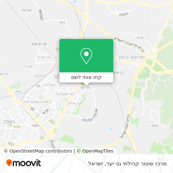 מפת מרכז שיטור קהילתי גני יער