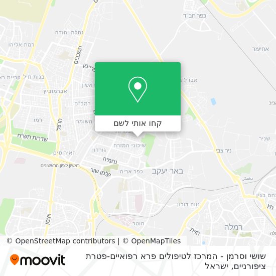 מפת שושי וסרמן - המרכז לטיפולים פרא רפואיים-פטרת ציפורניים