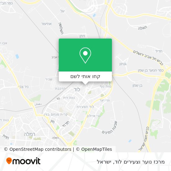 מפת מרכז נוער וצעירים לוד