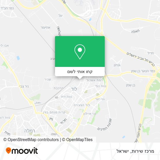 מפת מרכז שירות