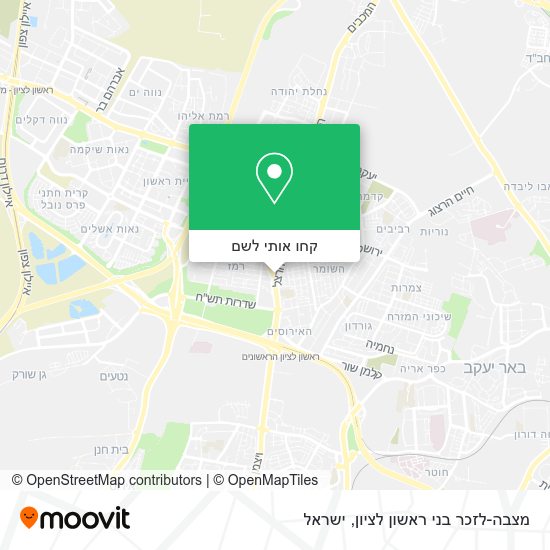 מפת מצבה-לזכר בני ראשון לציון