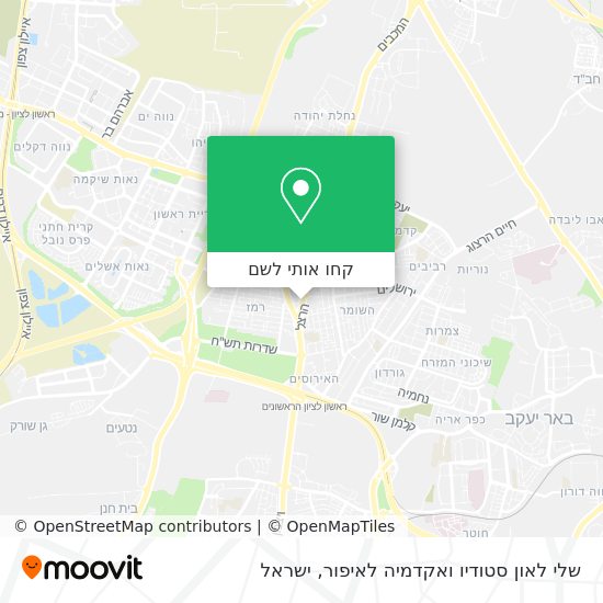 מפת שלי לאון סטודיו ואקדמיה לאיפור