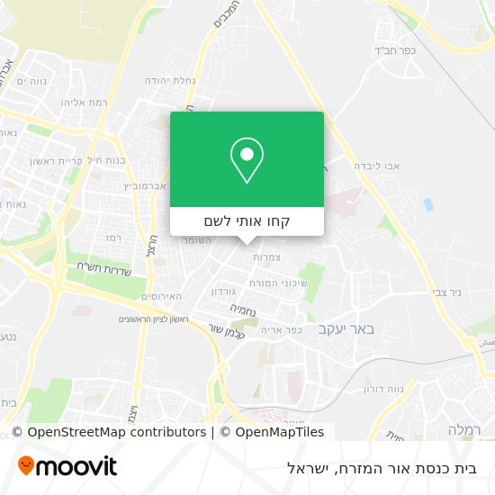 מפת בית כנסת אור המזרח