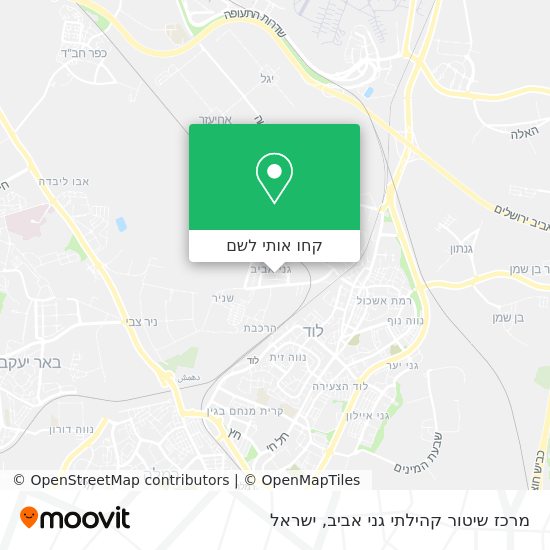 מפת מרכז שיטור קהילתי גני אביב