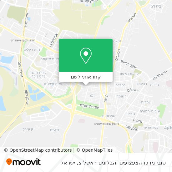 מפת טובי מרכז הצעצועים והבלונים ראשל צ