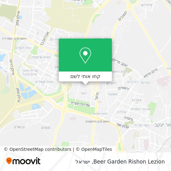 מפת Beer Garden Rishon Lezion