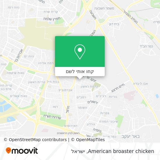 מפת American broaster chicken