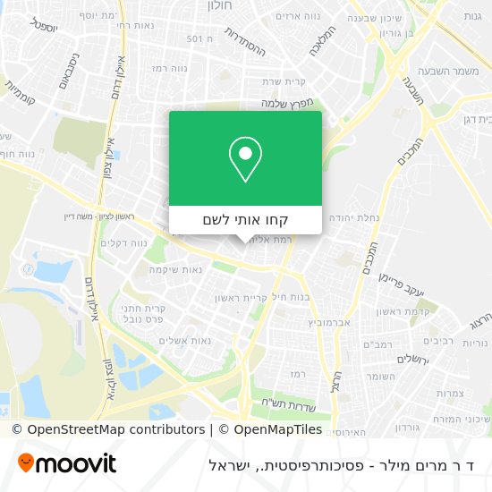 מפת ד ר מרים מילר - פסיכותרפיסטית.