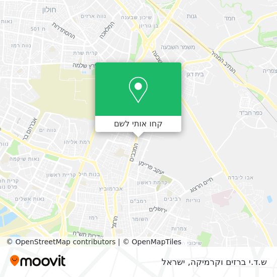 מפת ש.ד.י ברזים וקרמיקה