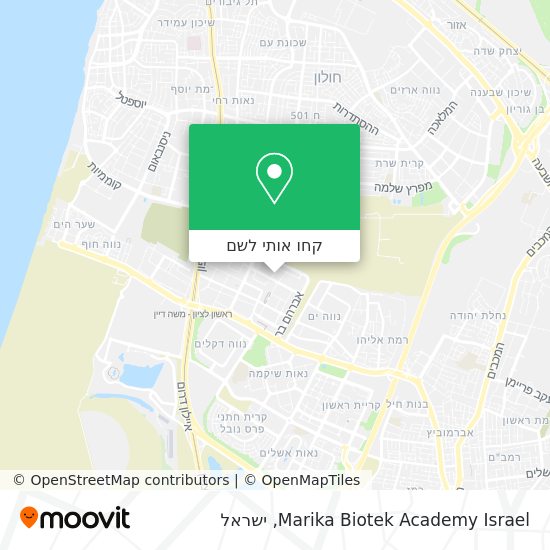 מפת Marika Biotek Academy Israel