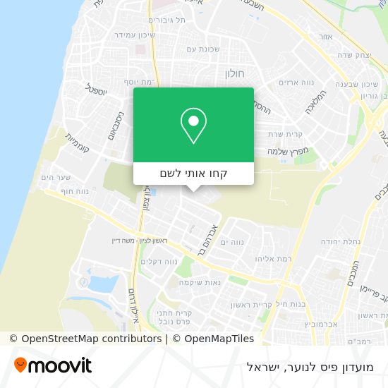 מפת מועדון פיס לנוער