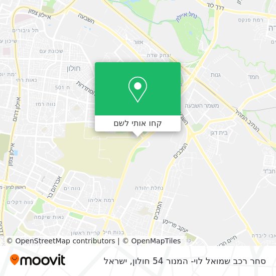 מפת סחר רכב שמואל לוי- המנור 54 חולון
