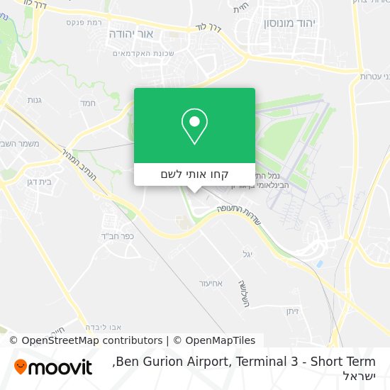 מפת Ben Gurion Airport, Terminal 3 - Short Term