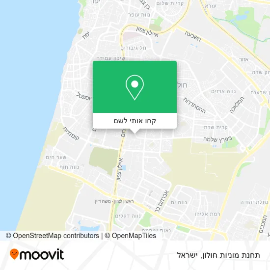 מפת תחנת מוניות חולון