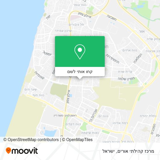 מפת מרכז קהילתי אורים