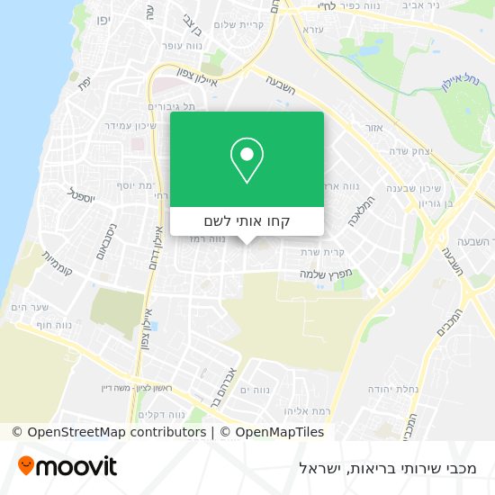 מפת מכבי שירותי בריאות