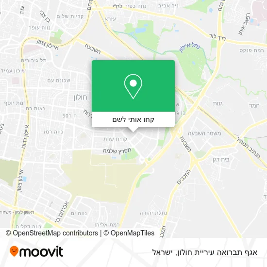 מפת אגף תברואה עיריית חולון