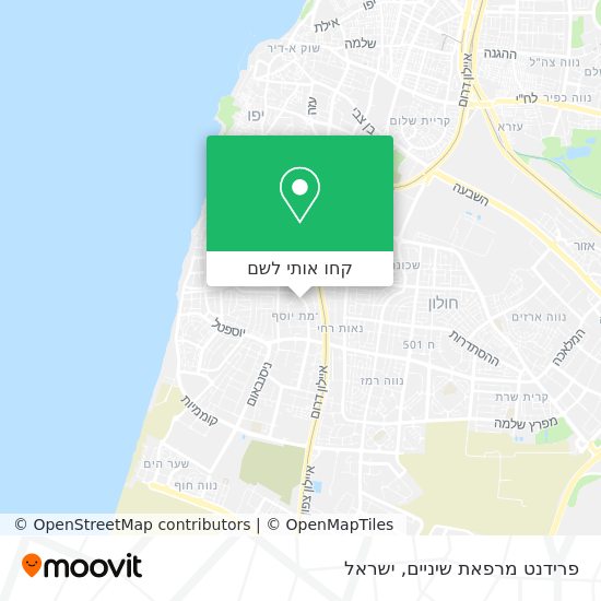 מפת פרידנט מרפאת שיניים