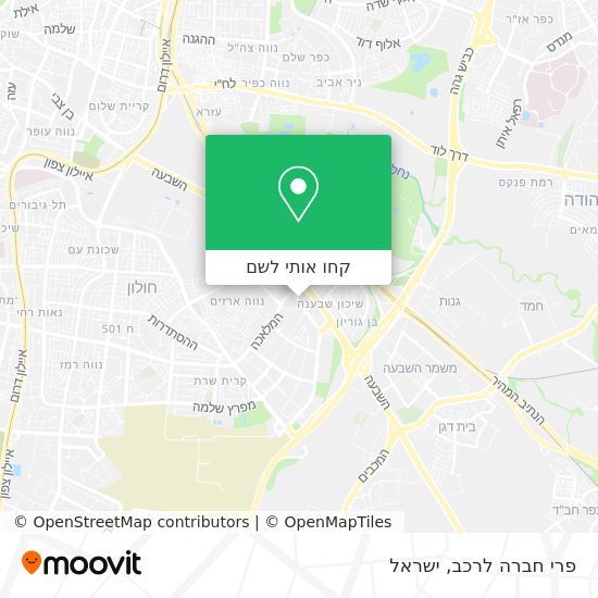מפת פרי חברה לרכב